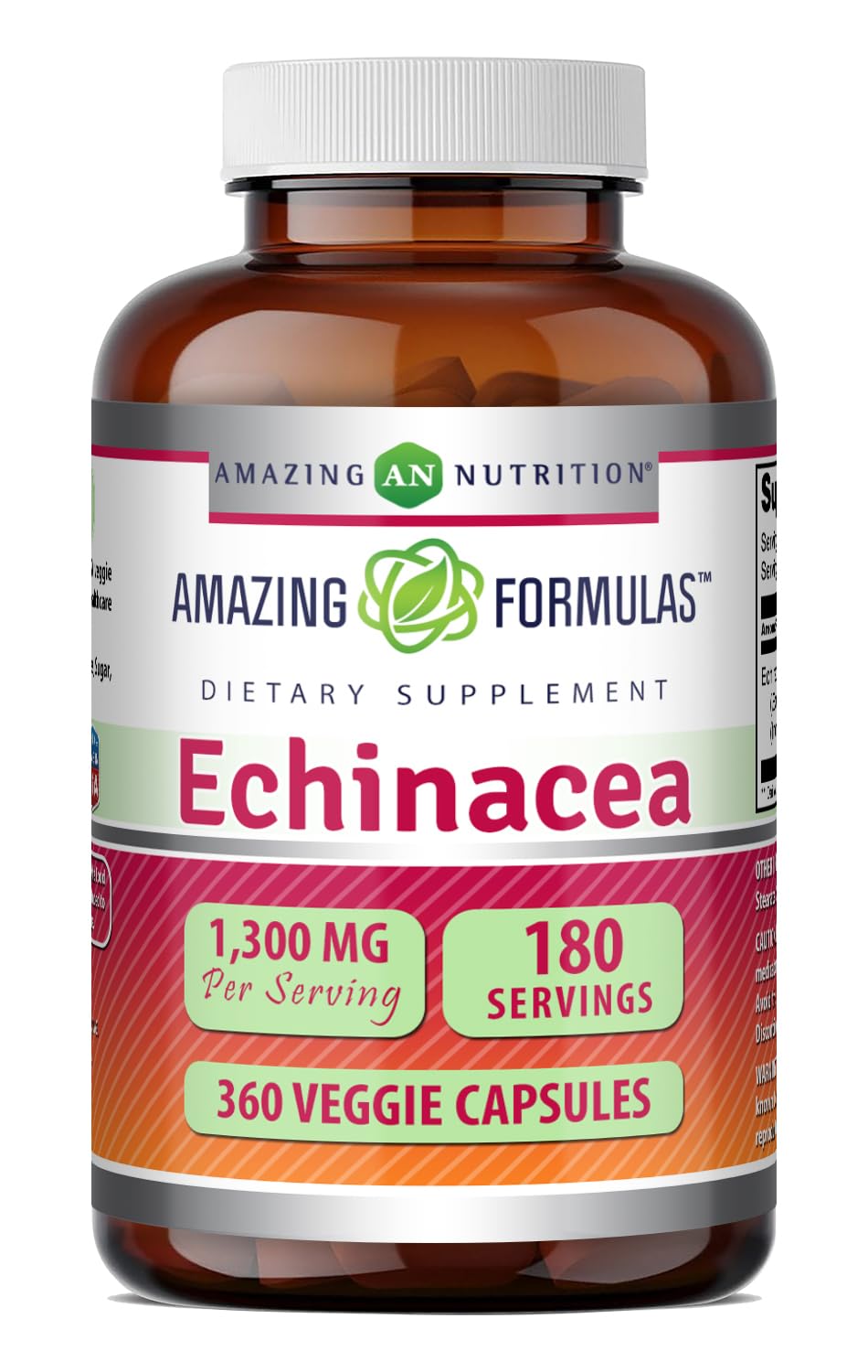 Amazing Nutrition Echinacea Veggie Capsules 360