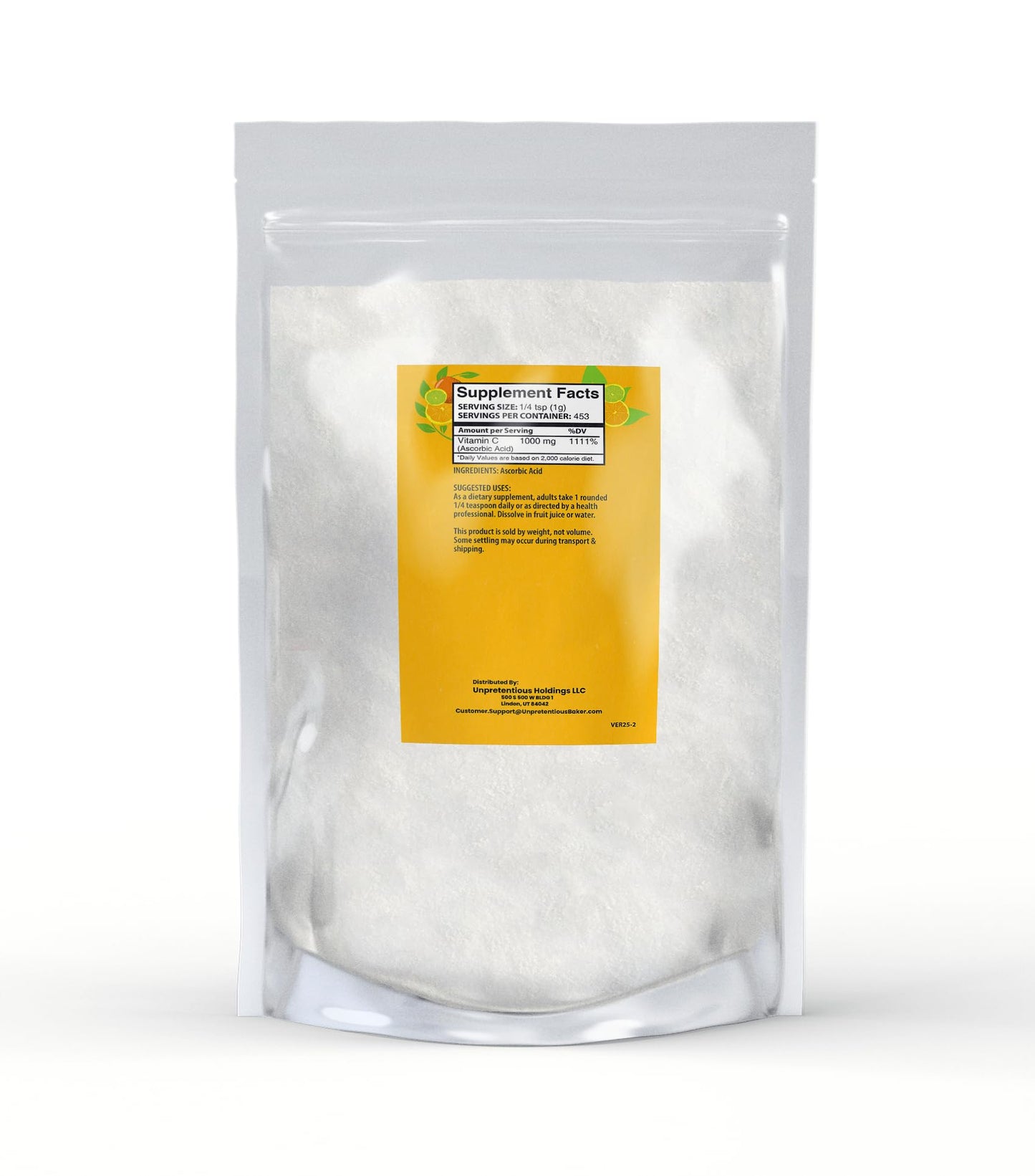 Unpretentious Vitamin C Powder, 16 oz
