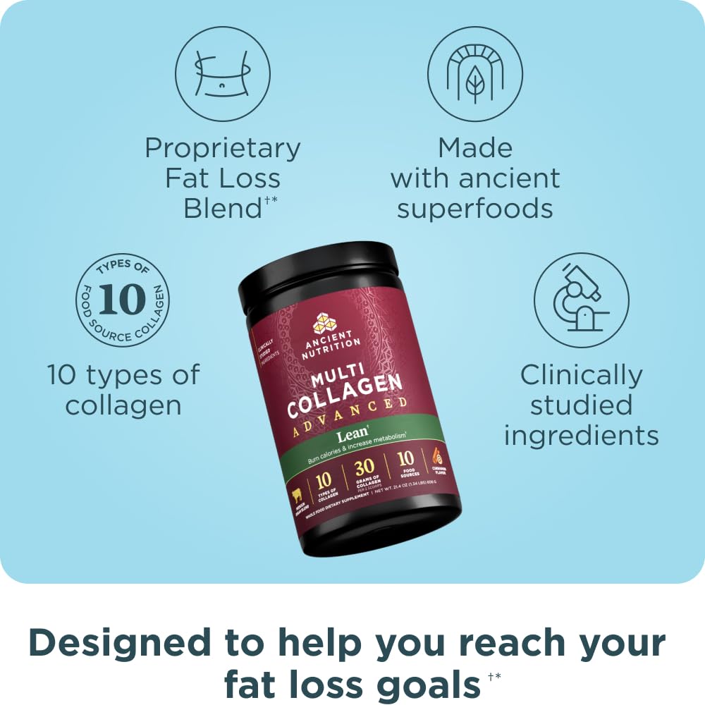 Ancient Nutrition Advanced Hydrolyzed Collagen Peptides Powder, 14 Servings