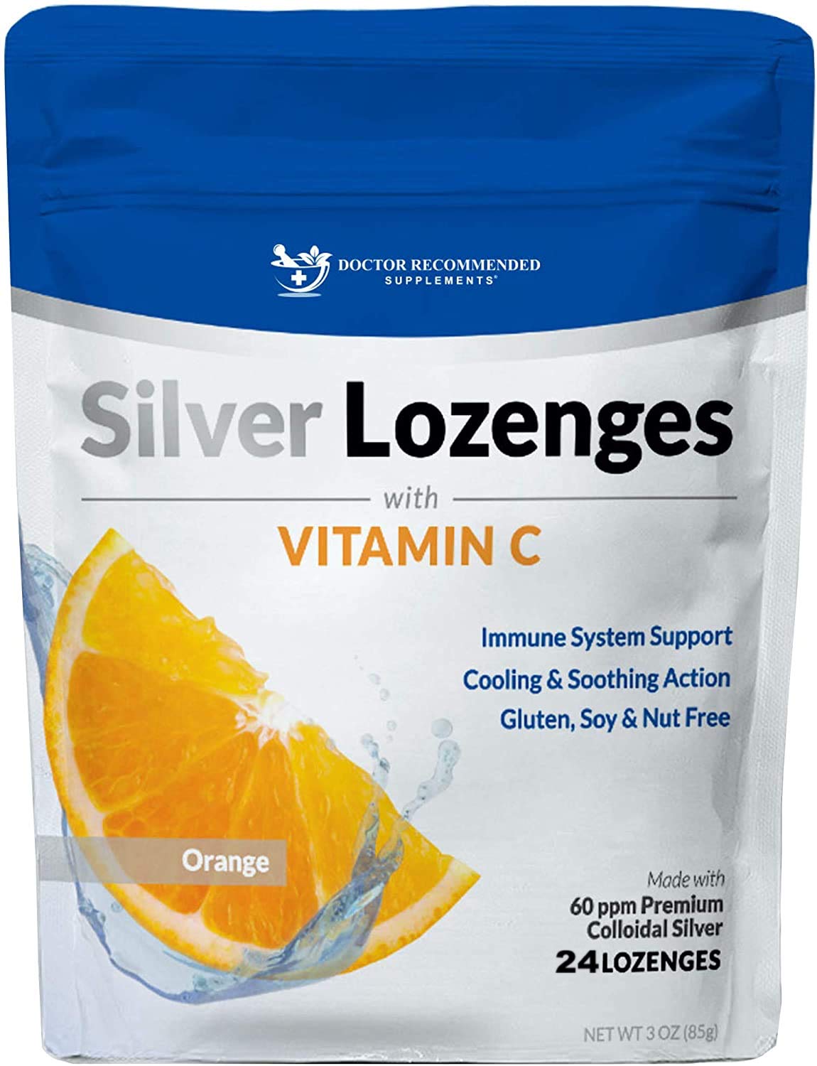 DOCTOR RECOMMENDED SUPPLEMENTS Silver Lozenges with Vitamin C, 24 Count