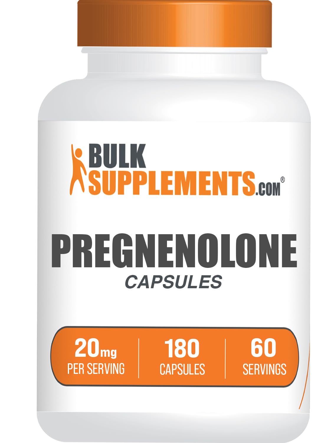 BulkSupplements Pregnenolone 20mg Capsule, 180 Count