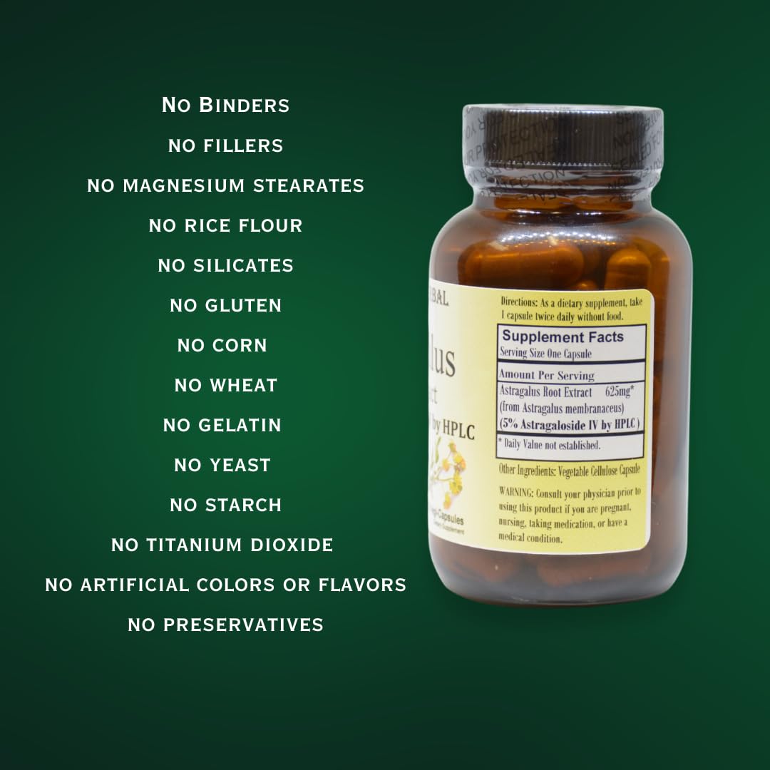 Barlowe's Herbal Elixirs Astragalus Root Extract Capsules 60