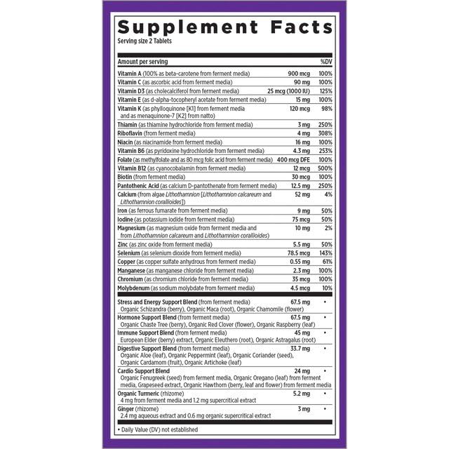 New Chapter Women's Multivitamin Every Woman Fermented with Probiotics + Iron + Vitamin D3 + B Vitamins + Organic Non-GMO Ingredients, 48 Tablets