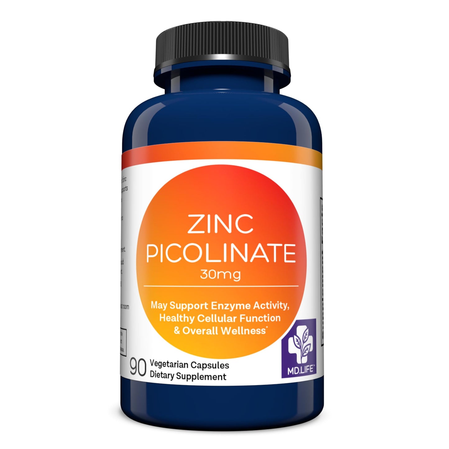 MD.LIFE Zinc Picolinate 30mg Capsules, 90 Capsules