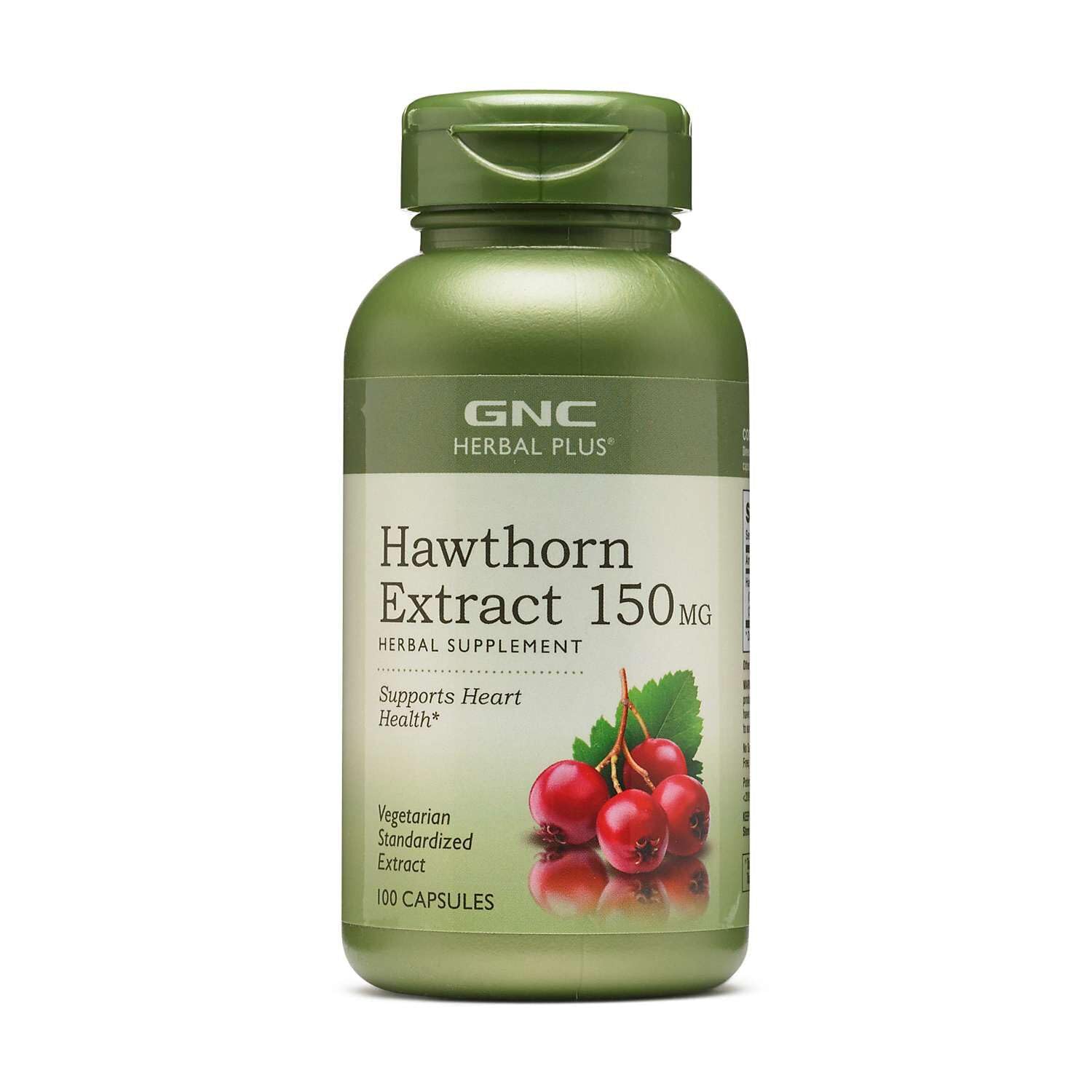 GNC Herbal Plus Hawthorn Extract 150mg Capsules 100 Count