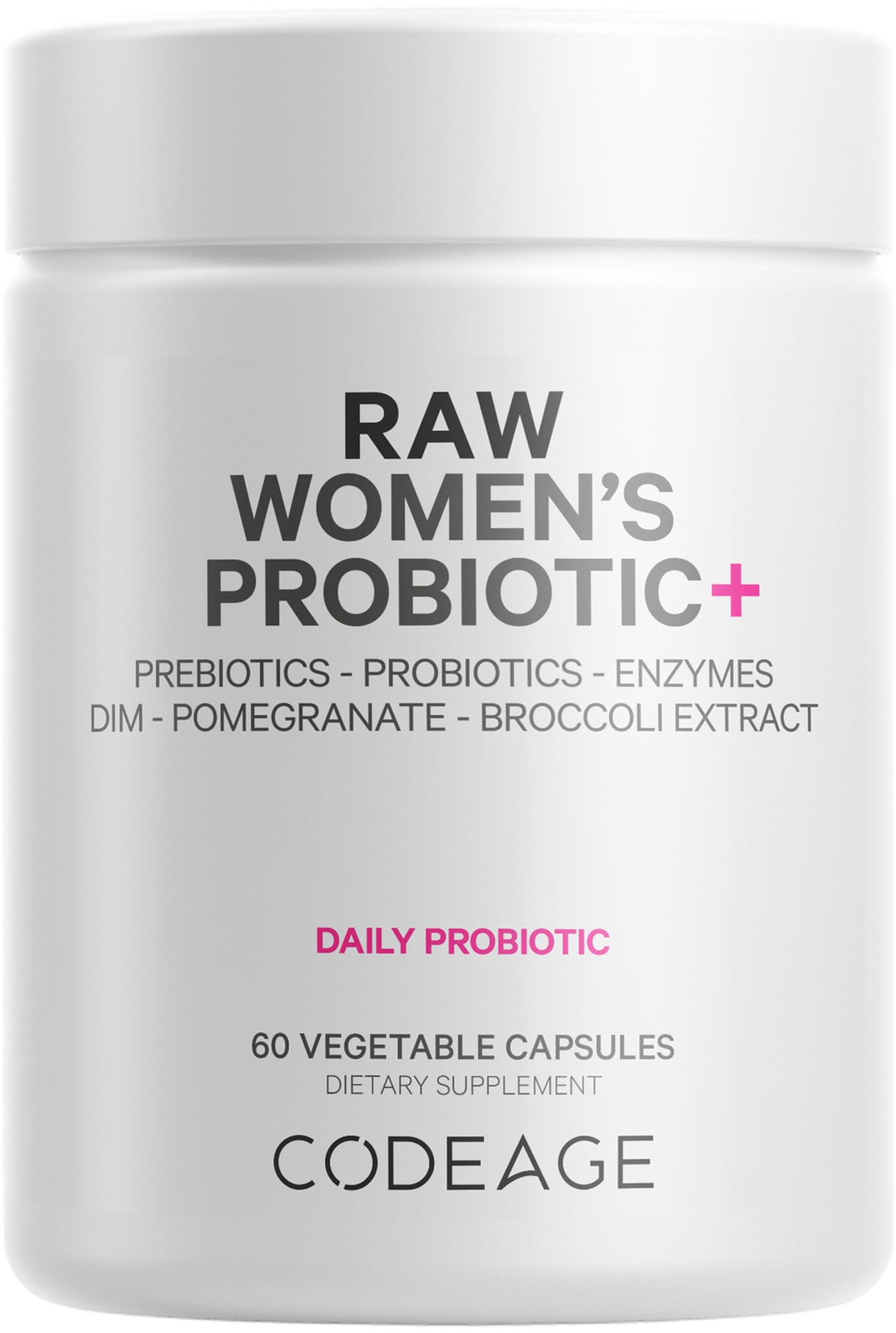 Codeage Raw Women’s Probiotic+ Supplement Capsule, 60 Capsules