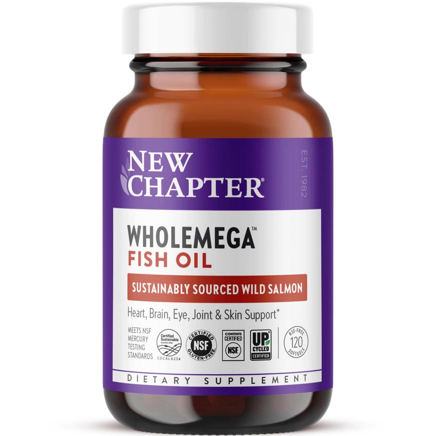 New Chapter Wholemega Fish Oil Supplement Softgel 120 Softgels