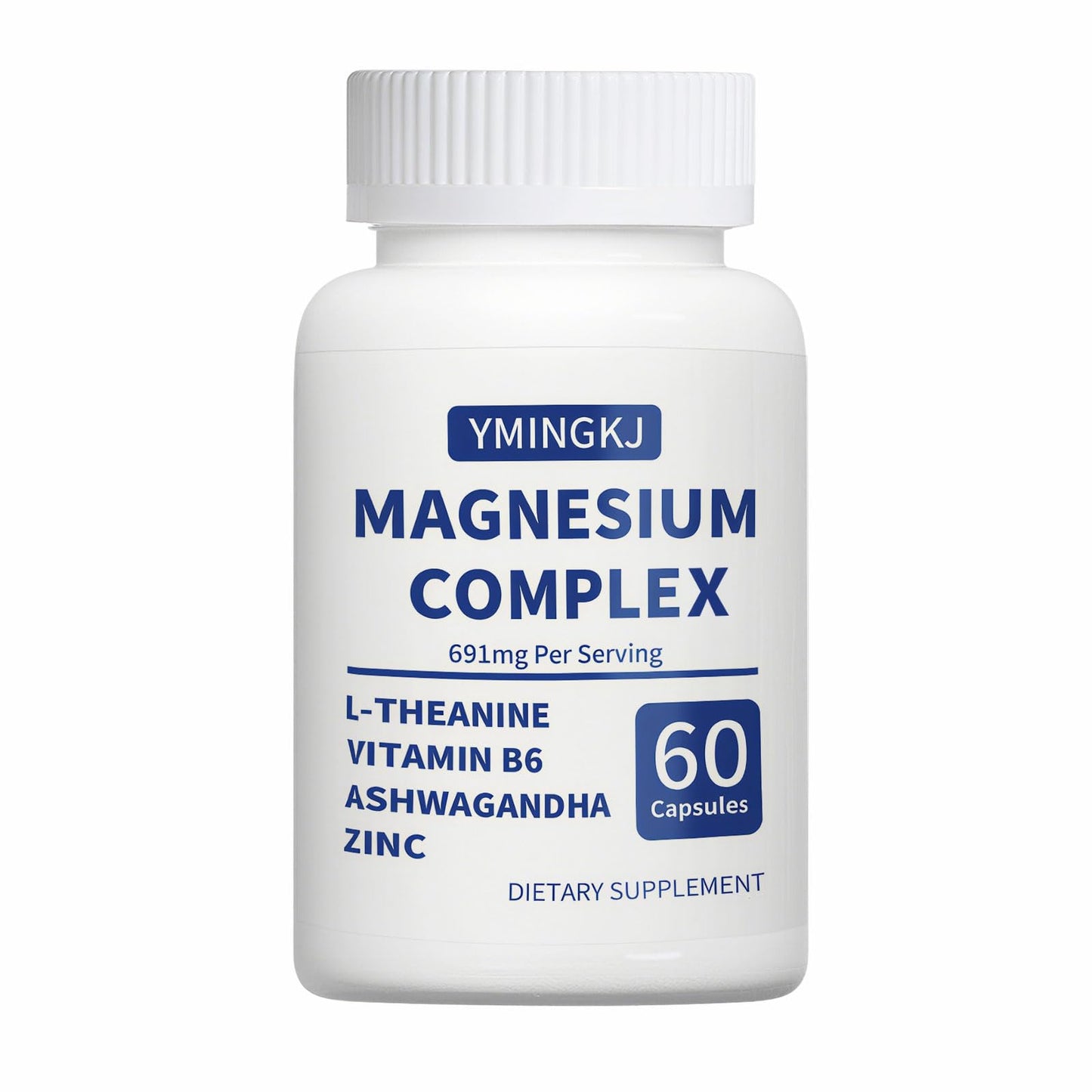YMINGKJ Magnesium Complex for Women DeepCalm 7-in-1 Bisglycinate, Citrate, Malate - Sleep Quality & Muscle Relaxation Support with L-Theanine & Ashwagandha & Zinc, Vegan - 60 Capsules