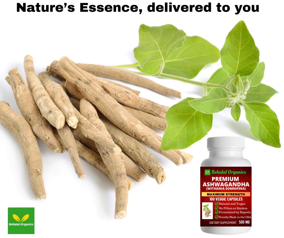 Behalal Organics Ashwagandha Quick Release Capsules 100 Count