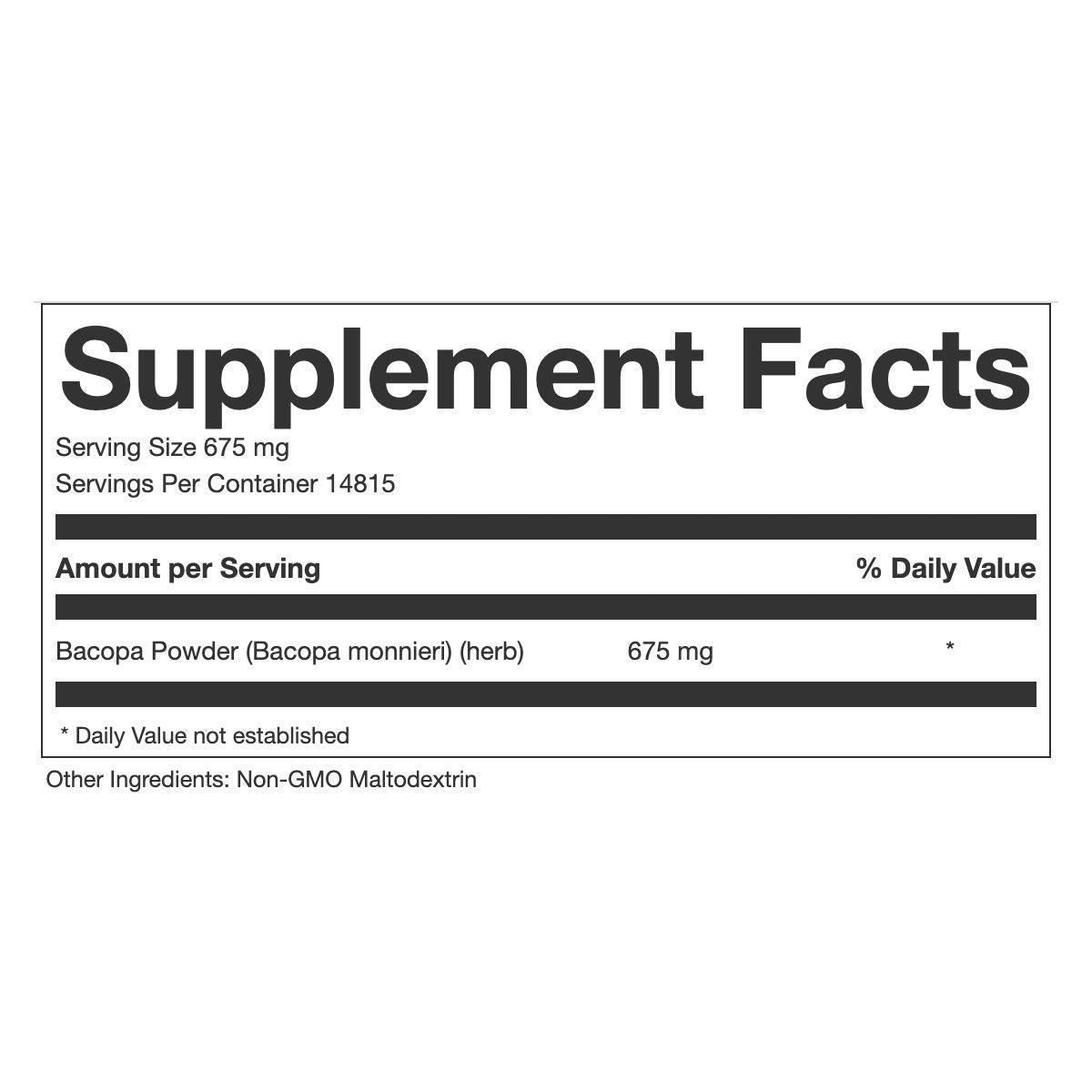 Prescribed For Life Bacopa Powder 20% Bacosides, Brahmi Powder, Ayurvedic Herbal Supplements, Bacopa monnieri, 352.74 Ounce