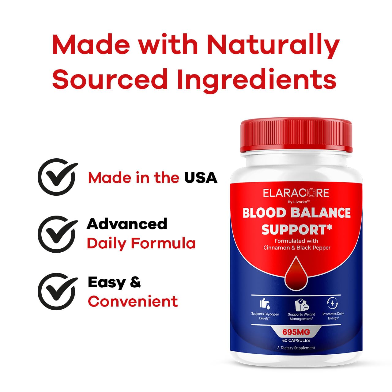 PureFight4U Elaracore Balance Support Capsules, 60 Capsules
