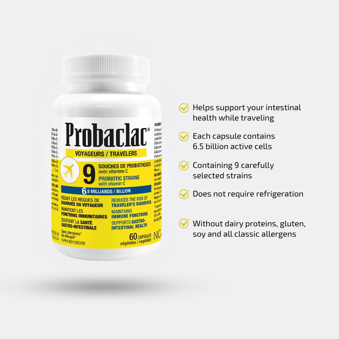 Probaclac Natural Travelers Probiotics Capsule 1 Count