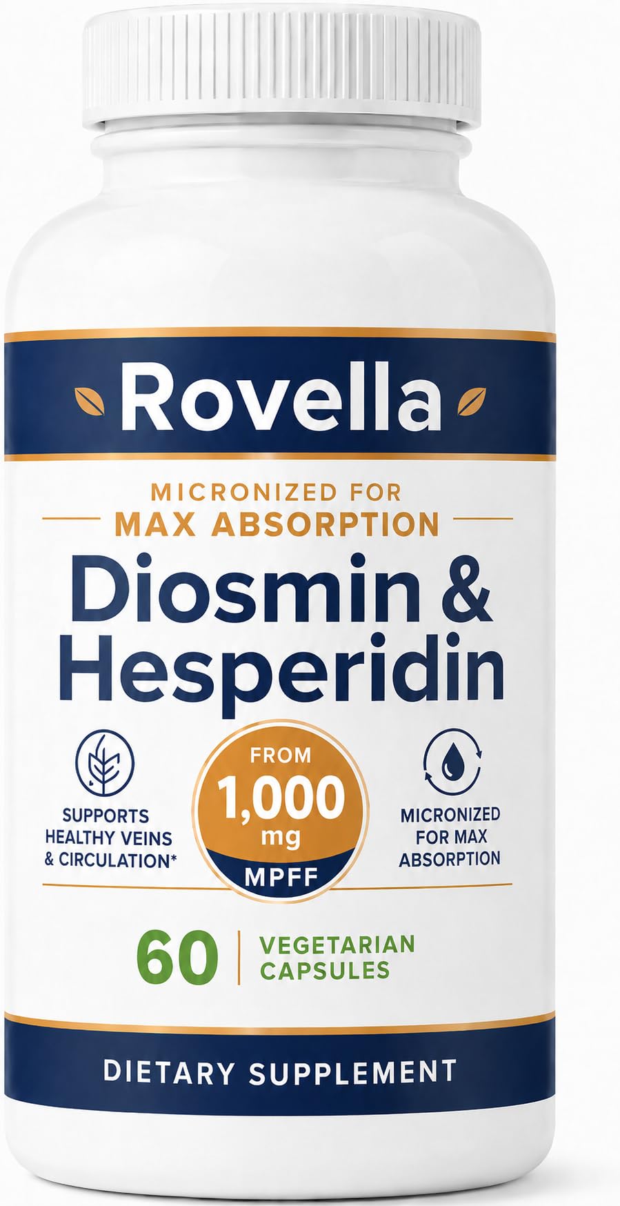 Rovella Diosmin & Hesperidin Capsules, 60 Count