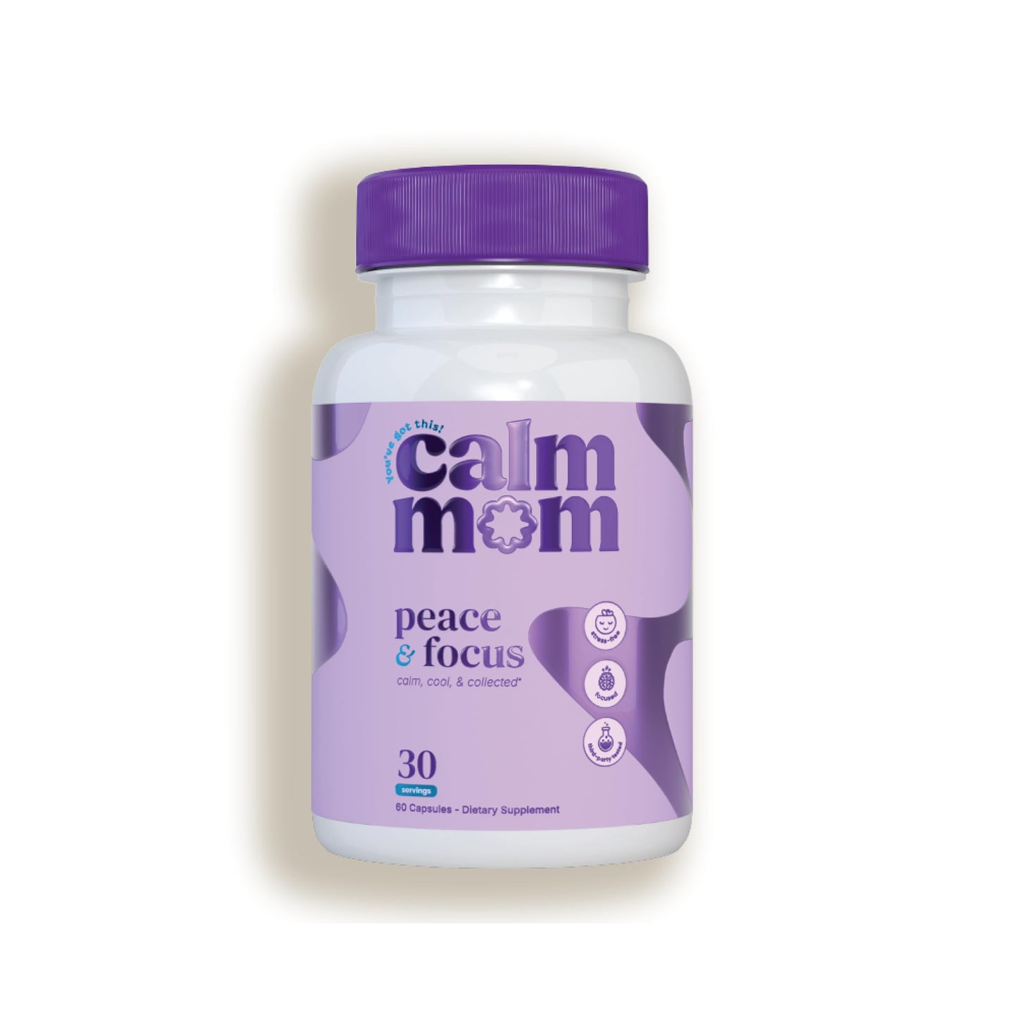 Calm Mom Peace and Focus Supplement for Women Capsule 60 Count