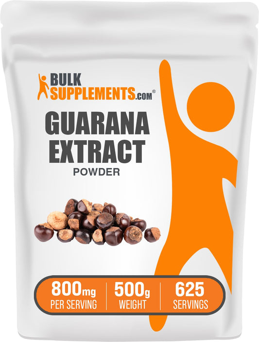 BulkSupplements Guarana Extract Powder 17.6 Ounce