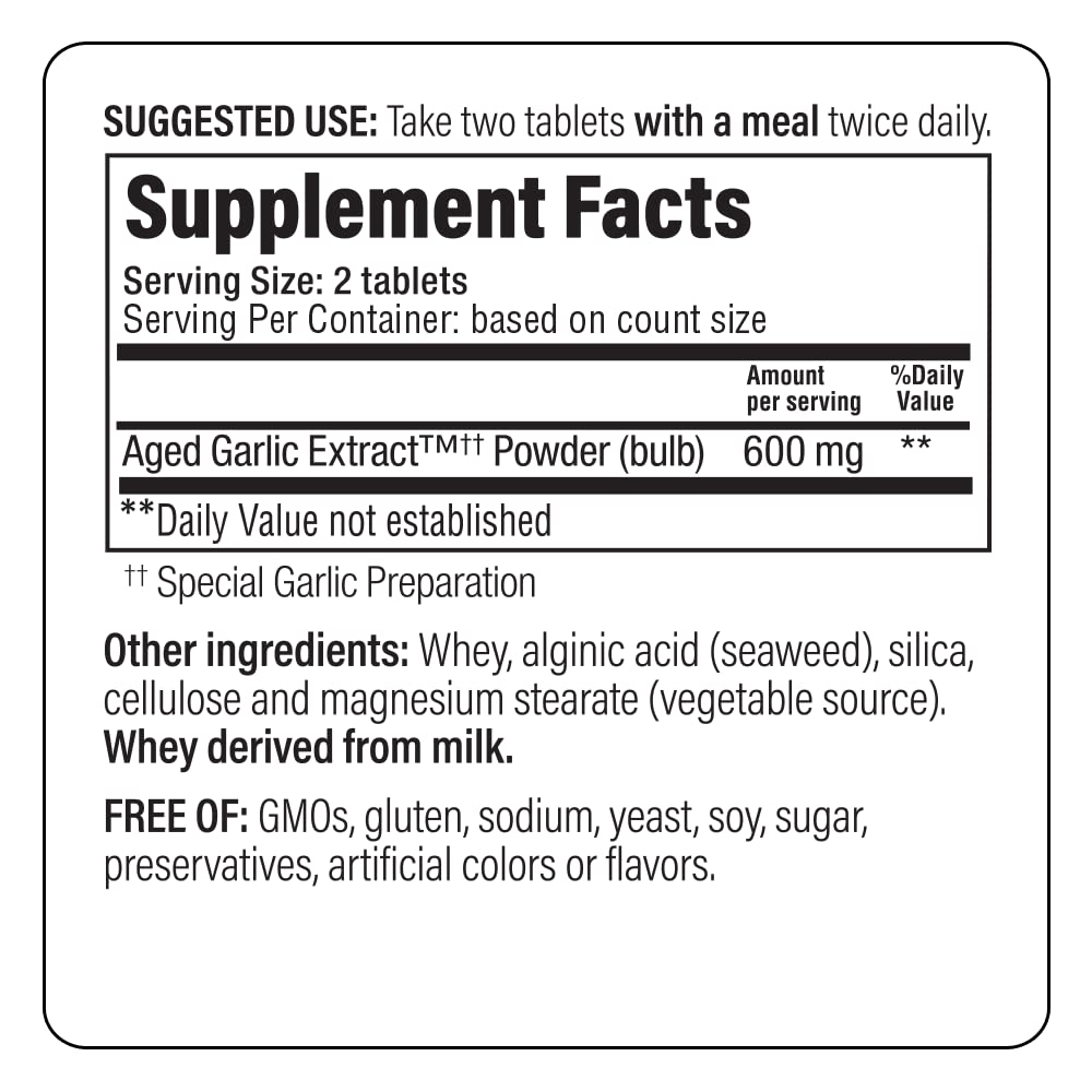 Kyolic Aged Garlic Extract Formula 100 Tablets