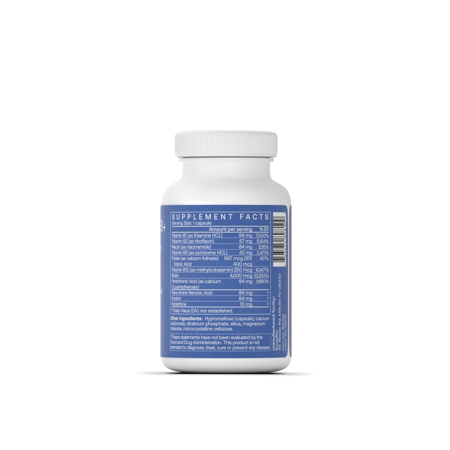 BodyBio Vitamin B Complex Capsule 90 Capsules