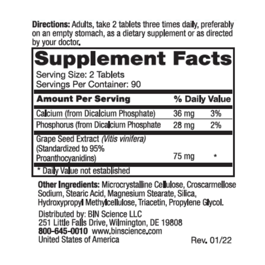 Roex PC-95 Grape Seed Extract Tablet 180