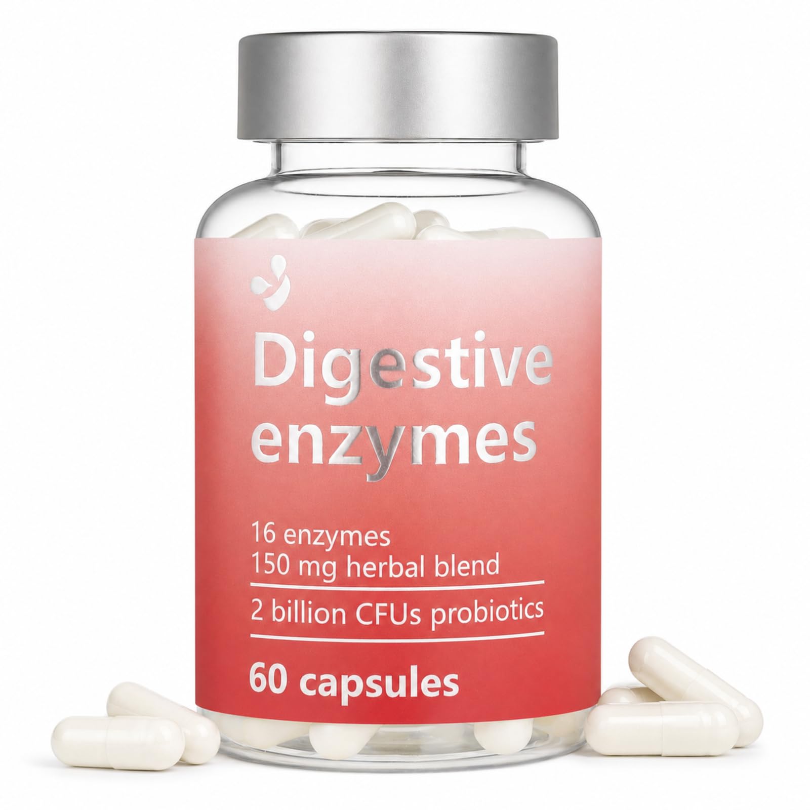 LOUDSAY Digestive Enzymes Supplement with Probiotics Capsule, 60 Count