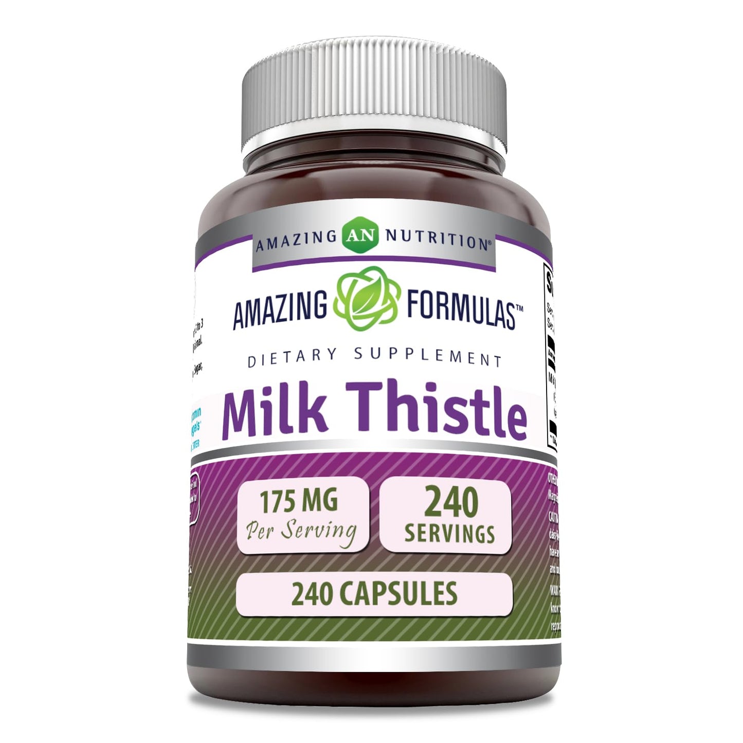 Amazing Nutrition Milk Thistle 175 mg Capsules, 240 Count