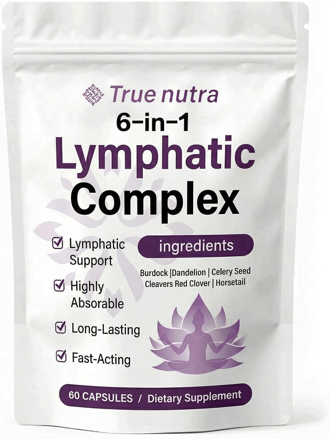 True Nutra Pure Lymphatic Complex 6 in 1 Capsule, 1 Count
