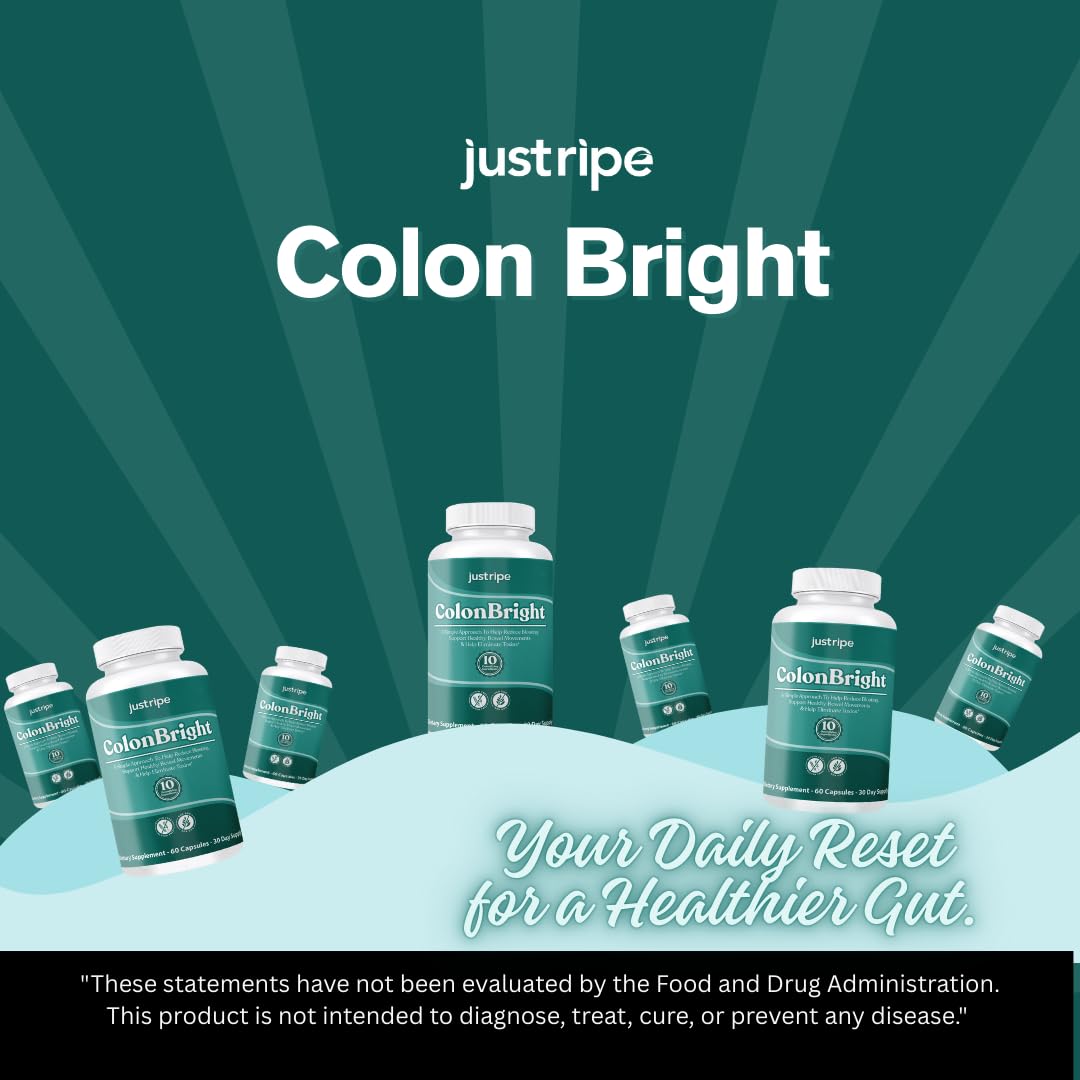 Just Ripe Nutrition ColonBright Psyllium Husk Capsule, 60 Count