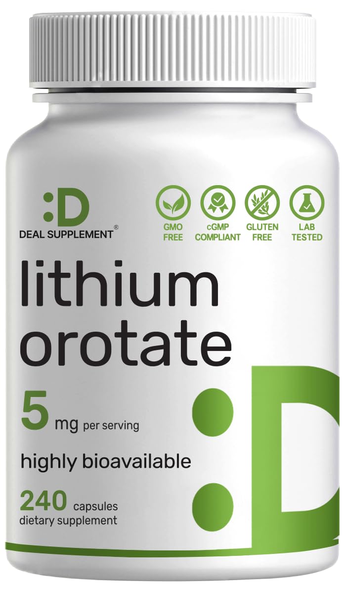 DEAL SUPPLEMENT Lithium Orotate 5mg Capsule 240 Count