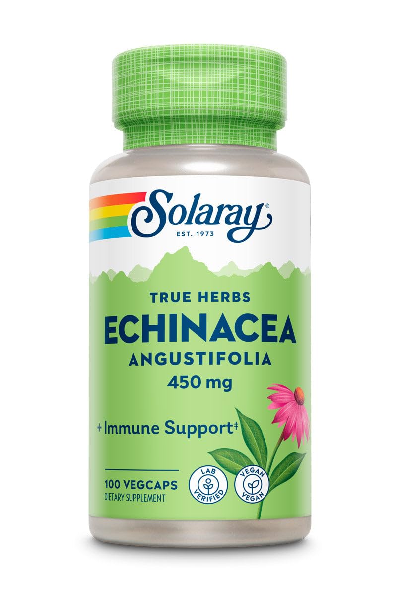 SOLARAY Echinacea Root 450 mg Capsules 100 Count