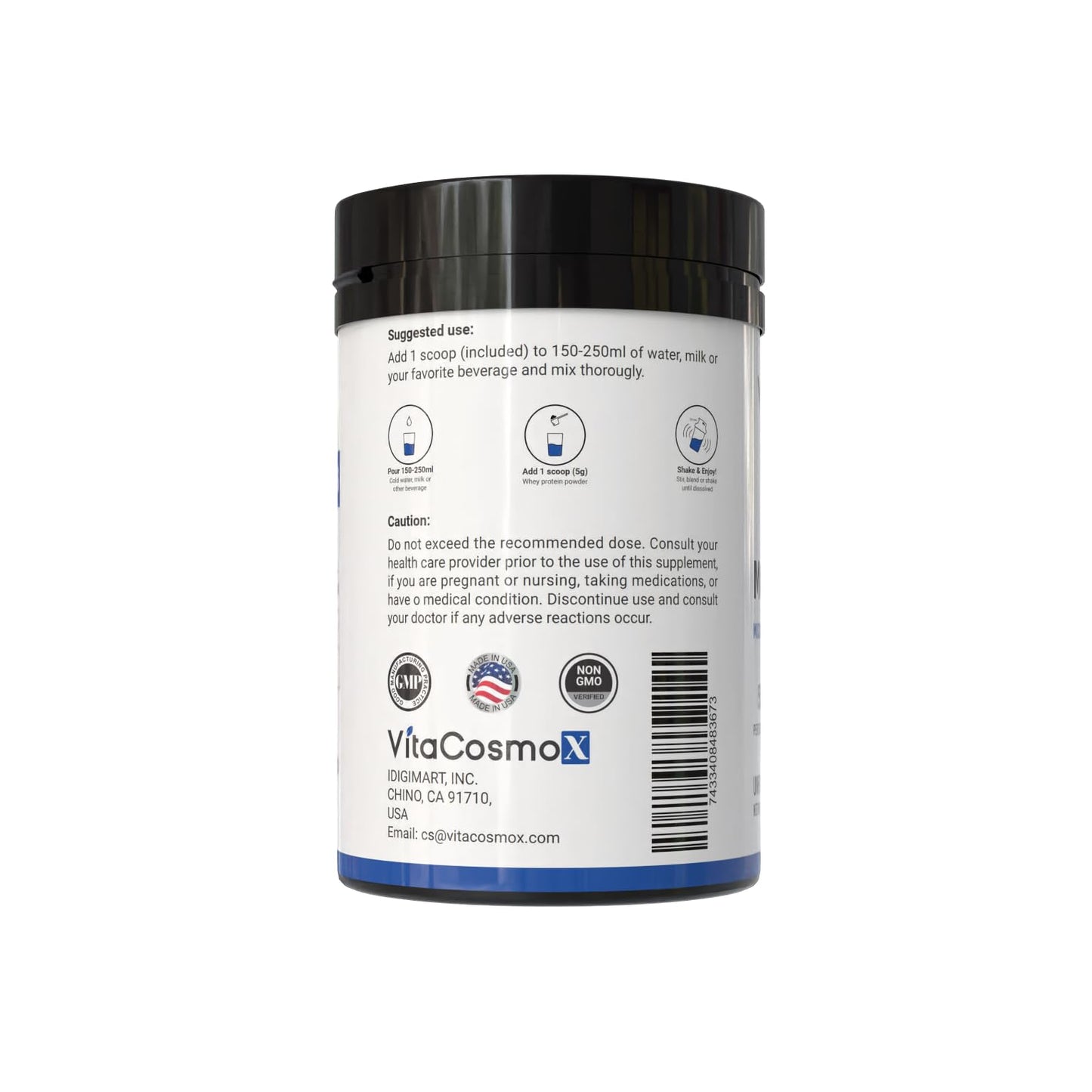 VitaCosmoX Creatine Monohydrate Micronized Powder, 17.9 oz