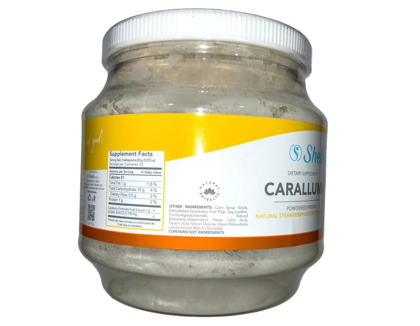 Sheló NABEL Caralluma Powder Premix Natural Strawberry/Watermelon Flavor Powder, 16.23