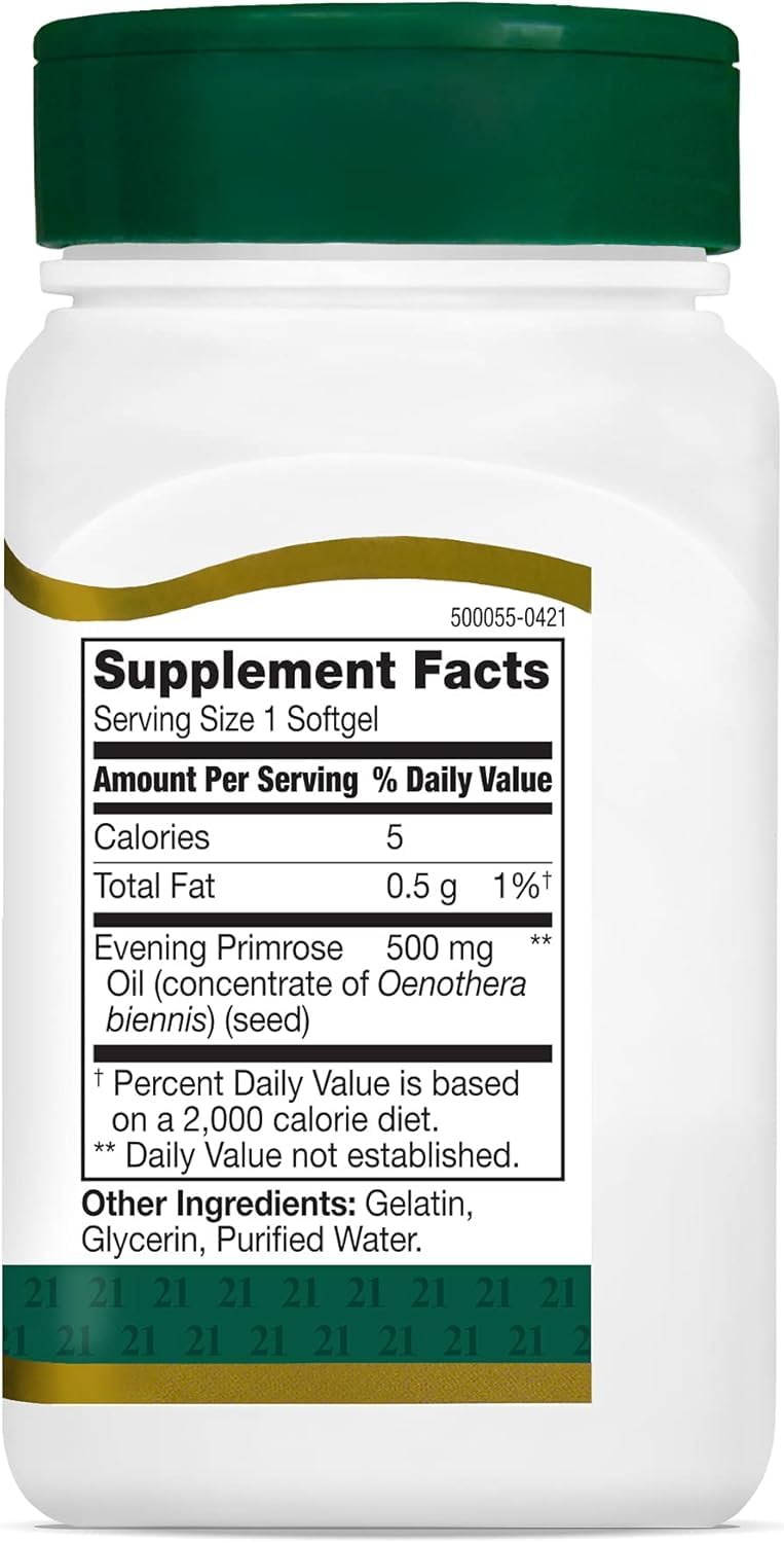21st Century Evening Primrose Oil 500mg 180 Softgels