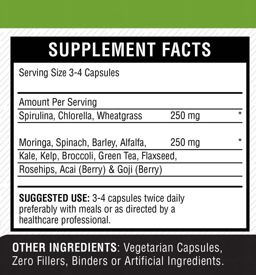 NutreeVit SuperGreens Capsule 120 Count