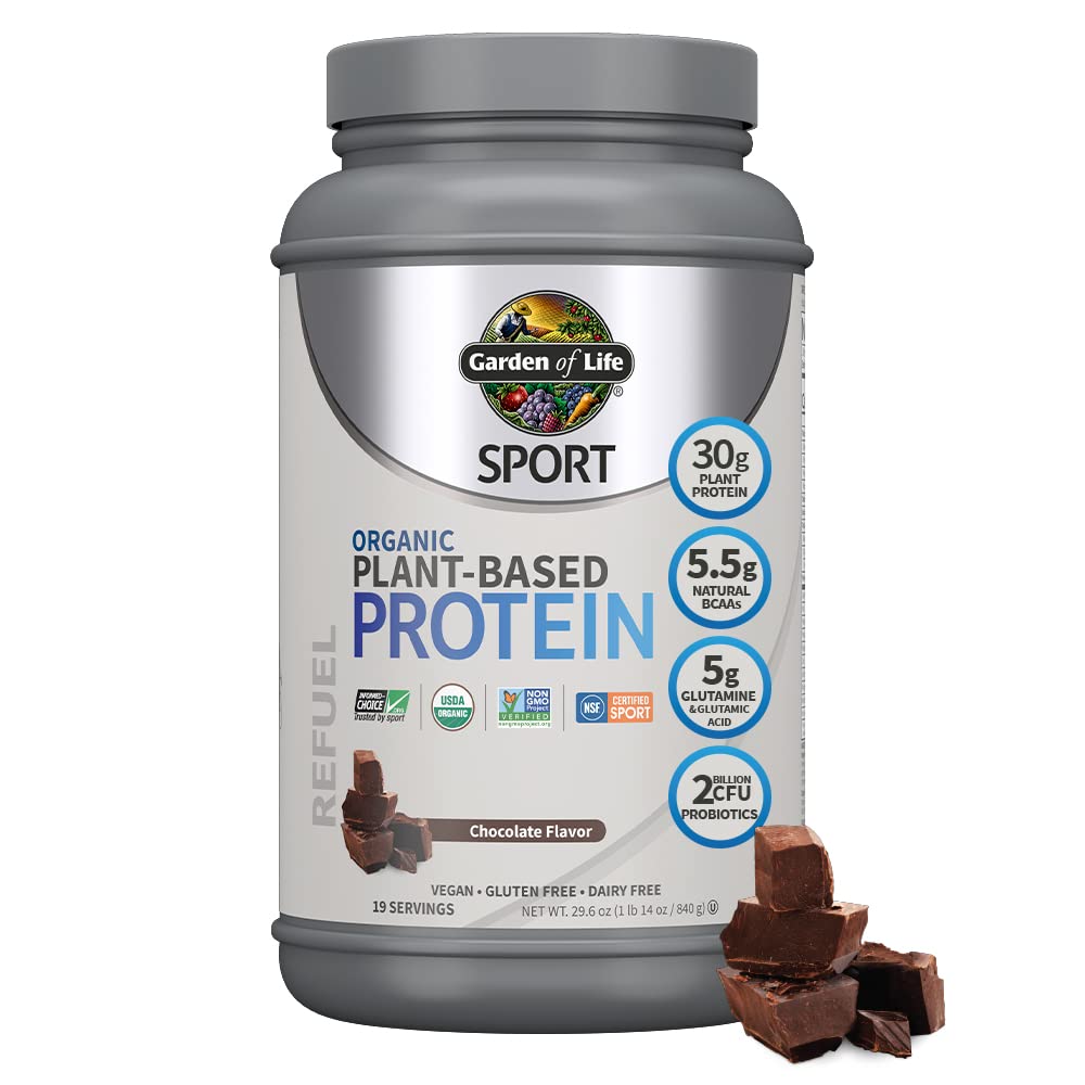 Garden of Life Organic Vegan Sport Protein Creatine Monohydrate Micronized Powder, 100 Servings