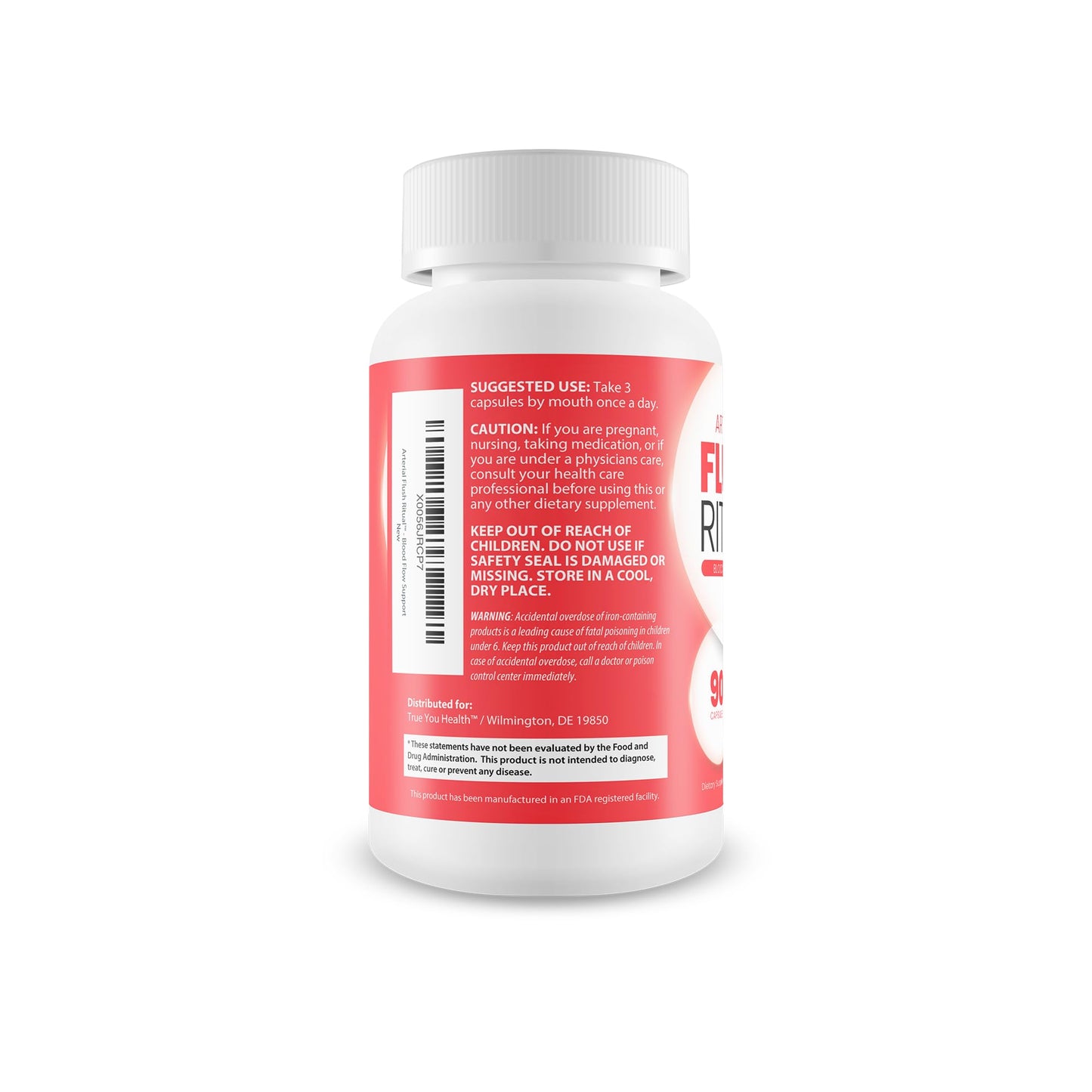 True You Health Arterial Flush Ritual Blood Flow Support Capsules 90 Count