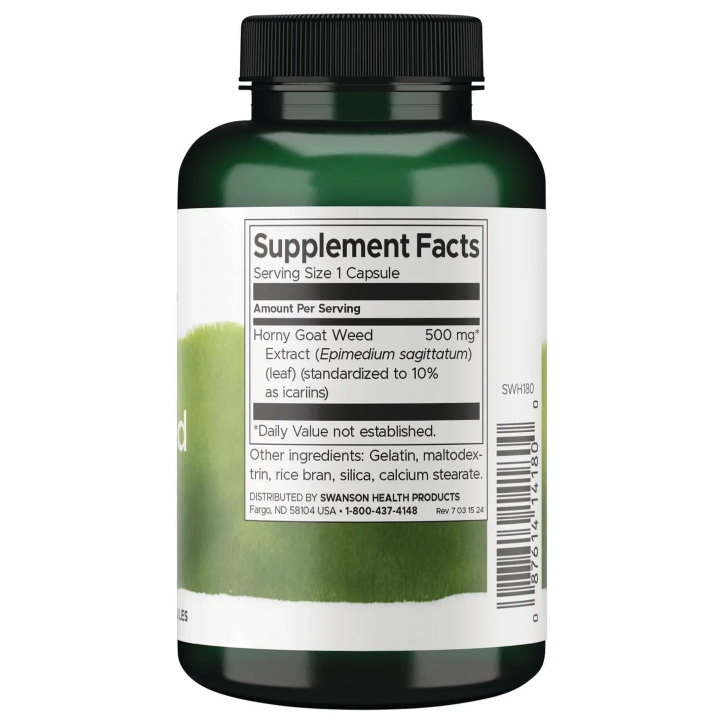Swanson Horny Goat Weed Complex Vegan Capsules 120 Count