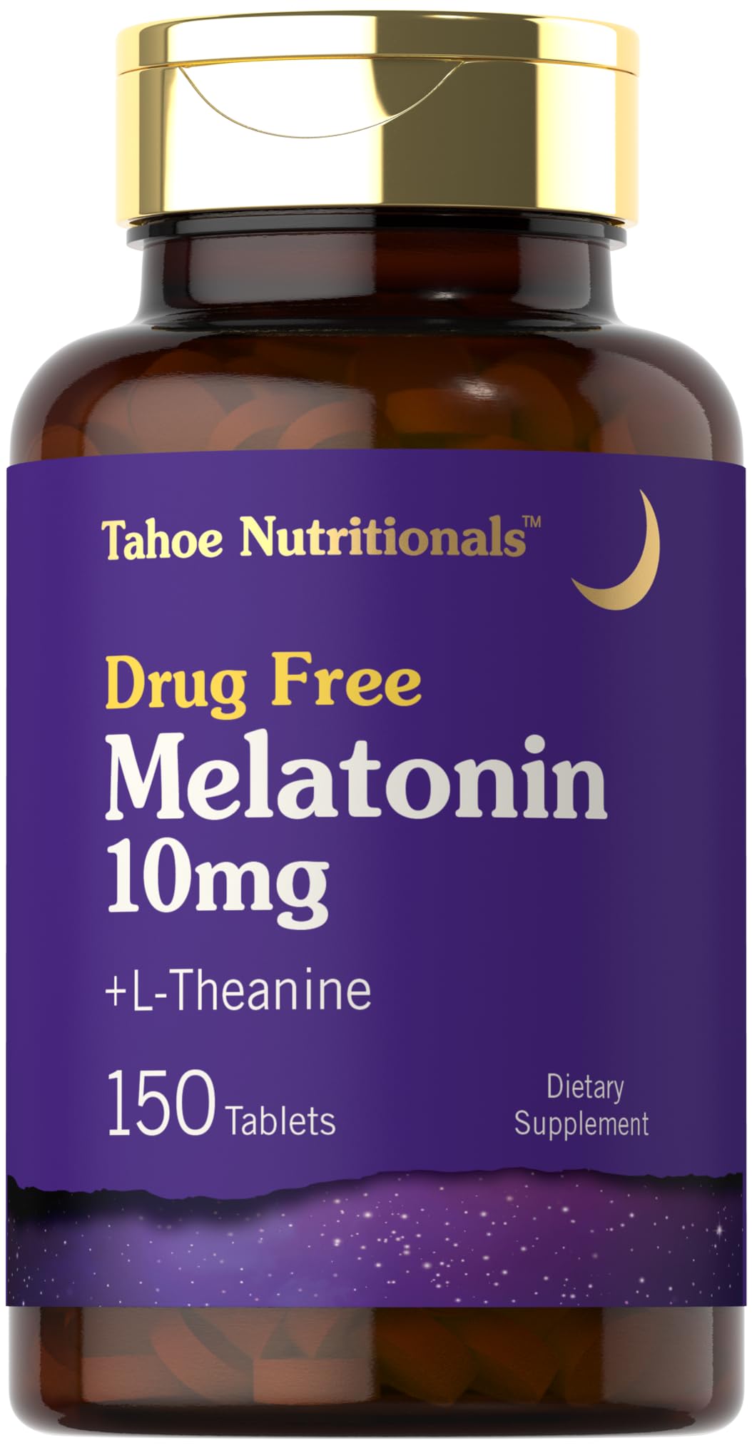 Tahoe Nutritionals Melatonin 10mg with L-Theanine, 150 Tablets