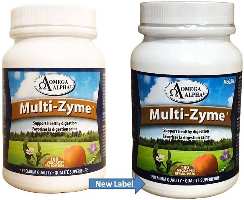 NewRoots Omega Alpha Multi-Zyme Digestive Enzyme Capsule, 180 Capsules
