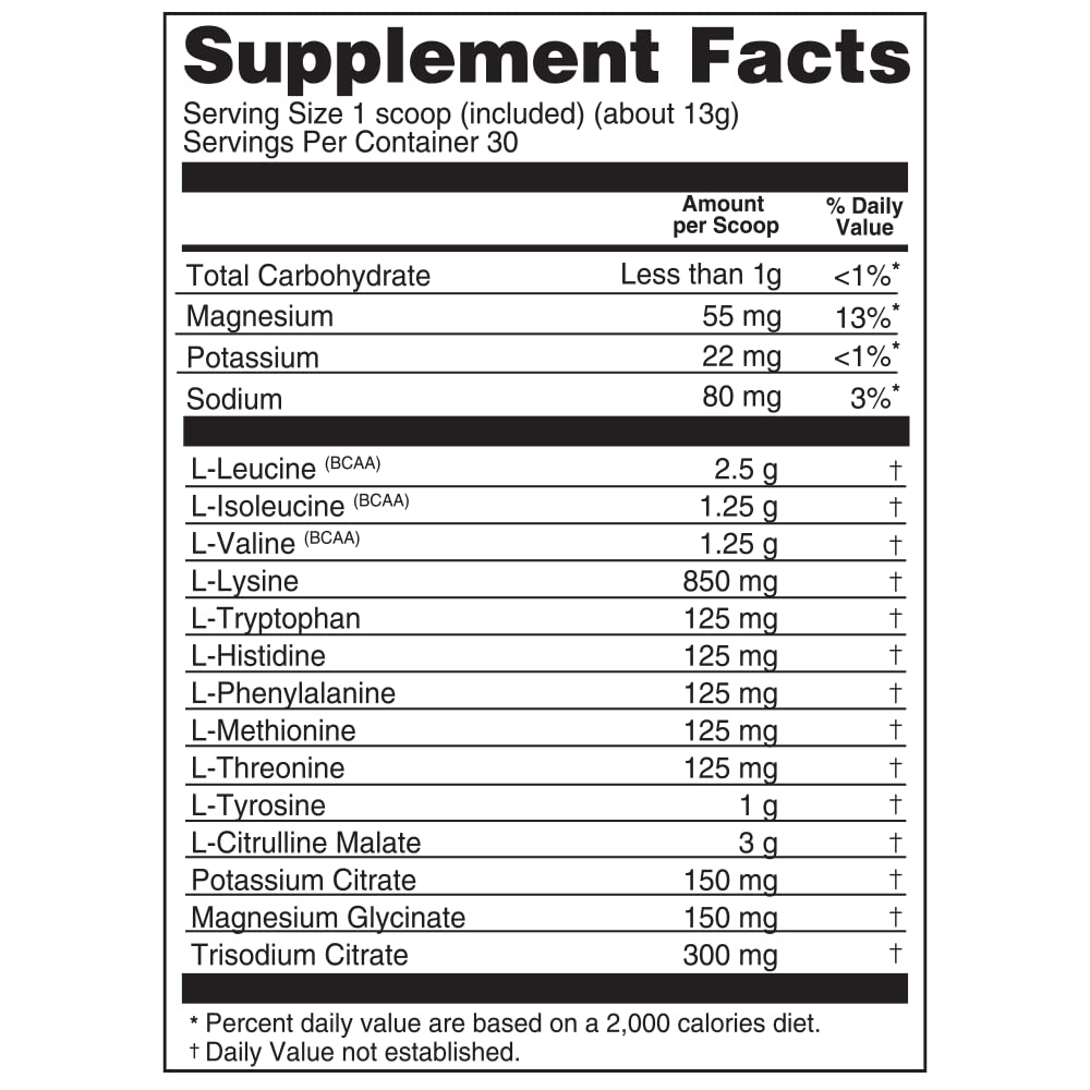 Believe Supplements Performance EAA Essential Amino Acids Formula Powder 13.76 Ounce