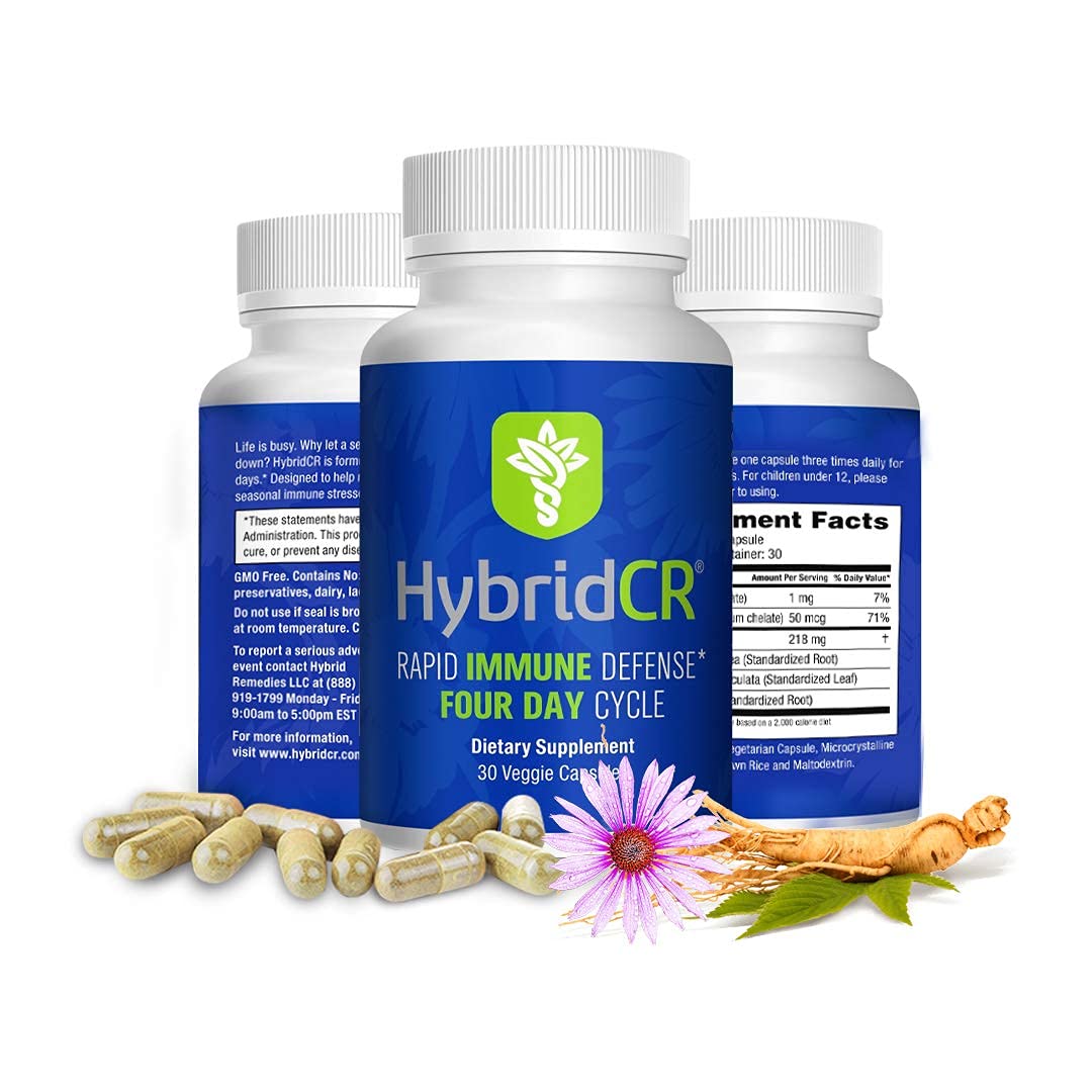 Hybrid Remedies HybridCR Rapid Immunity Supplement Capsules 30 Count