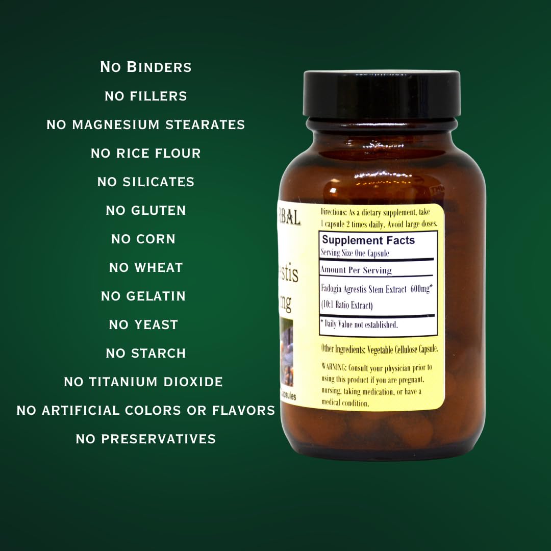 Barlowe's Herbal Elixirs Fadogia Agrestis Extract Veggie Capsule, 60 Count