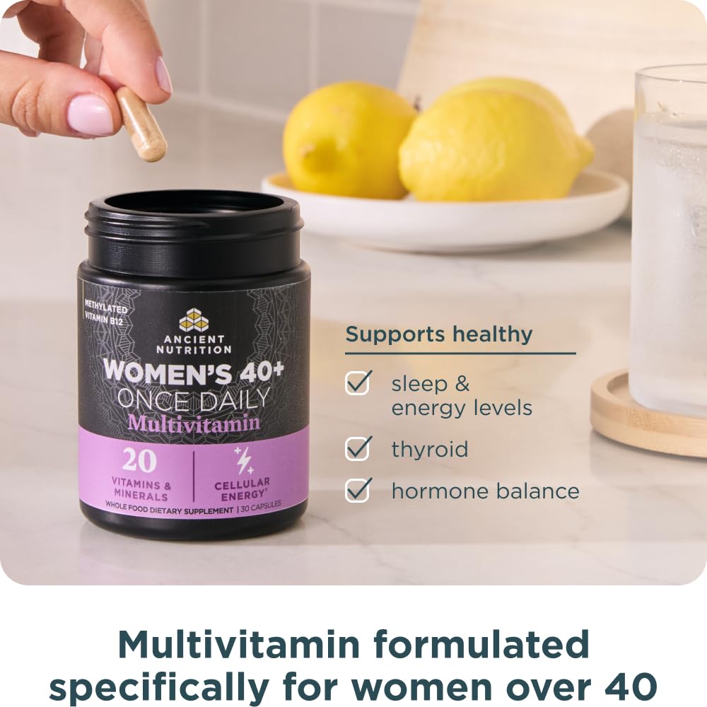 Ancient Nutrition Women's 40+ 1-Day Multivitamin Capsules, 30 Count