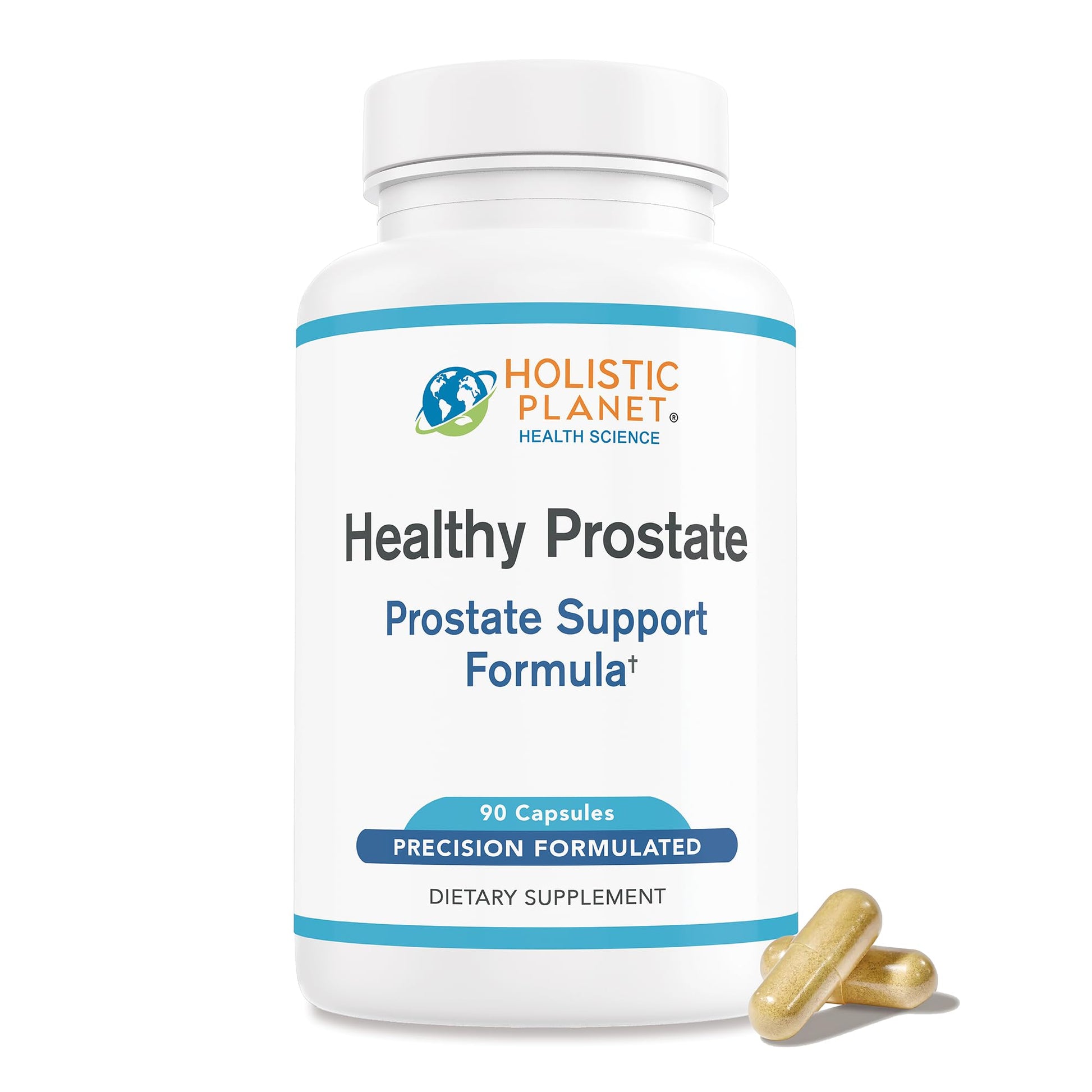 Holistic Planet Healthy Prostate - Fewer Bathroom Trips - Saw Palmetto & Plant Sterols Capsules, 90 Count