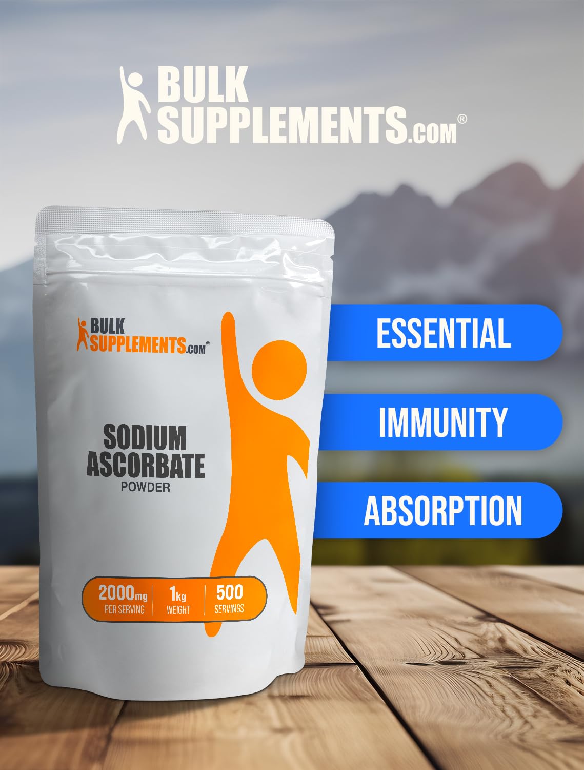 BulkSupplements Sodium Ascorbate Powder, Pack of 5, 5kg
