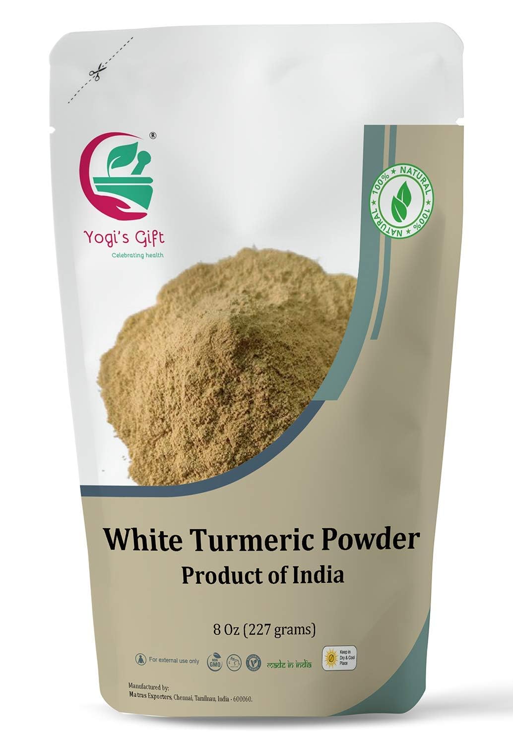 YOGI’S GIFT – Celebrating health White Turmeric Powder + Wild Turmeric Powder Bundle, Powder, 16