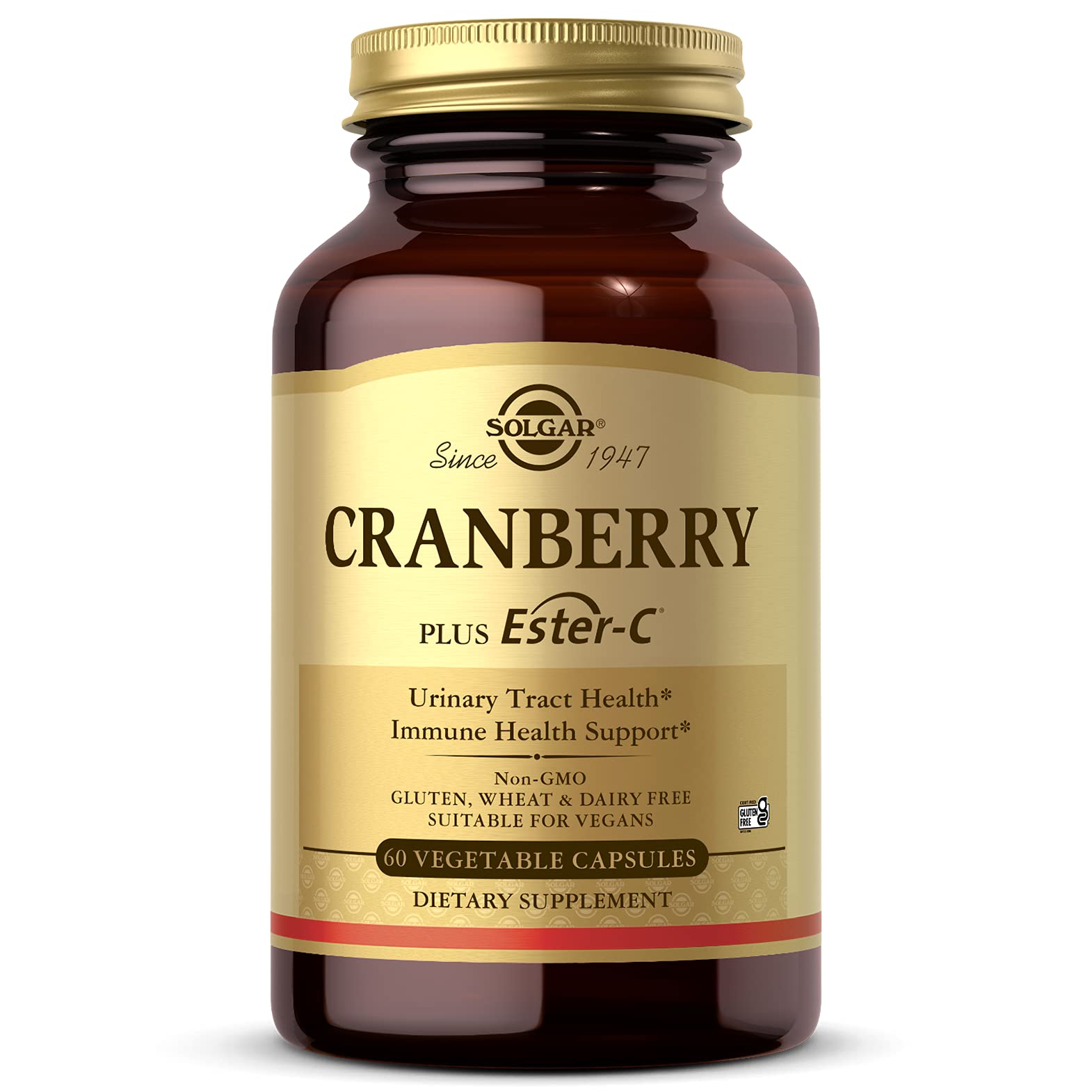 Solgar Cran Flora with Probiotics Plus Ester-C Capsules, 60 Count