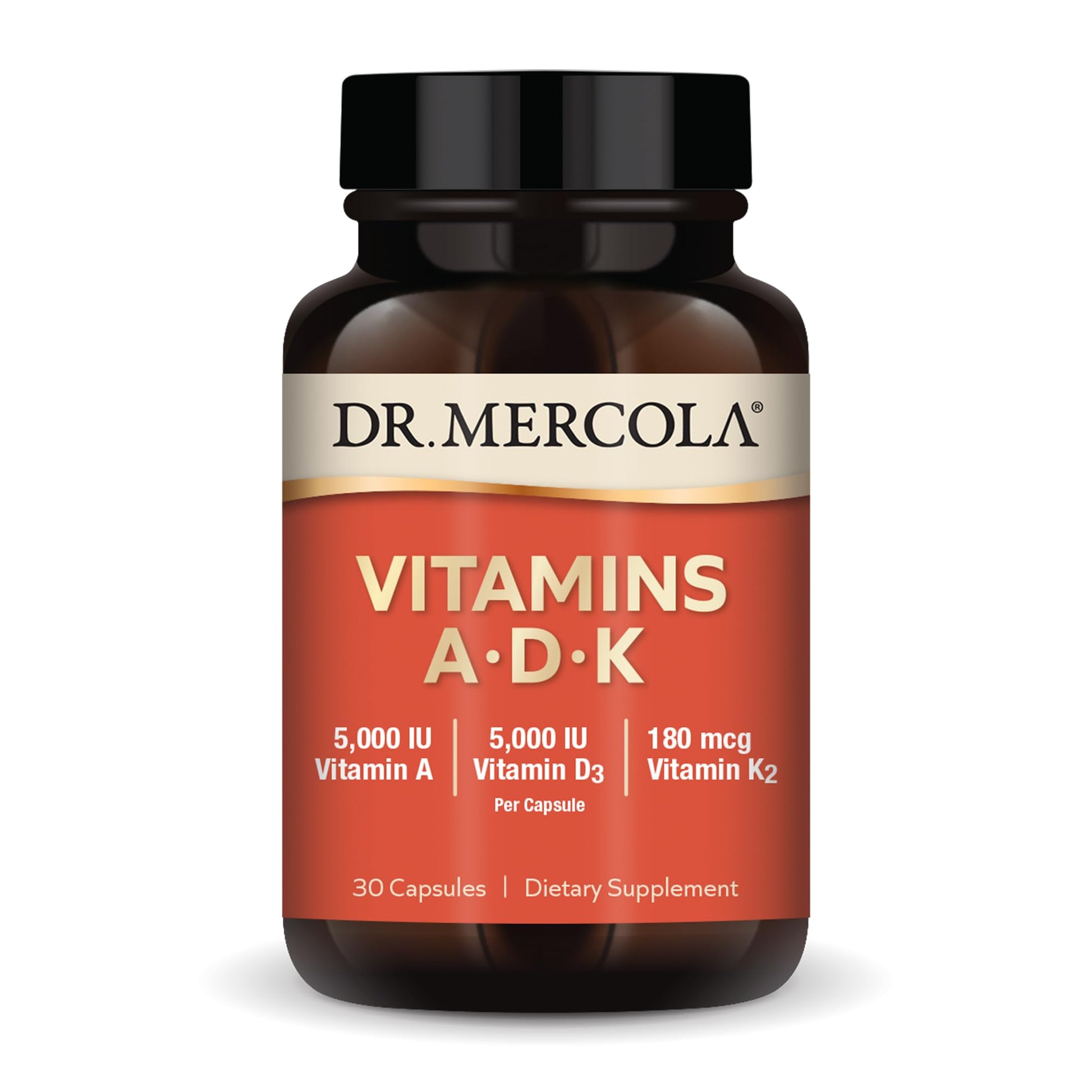 Dr. Mercola ADK Vitamins Capsules, 30 Capsules