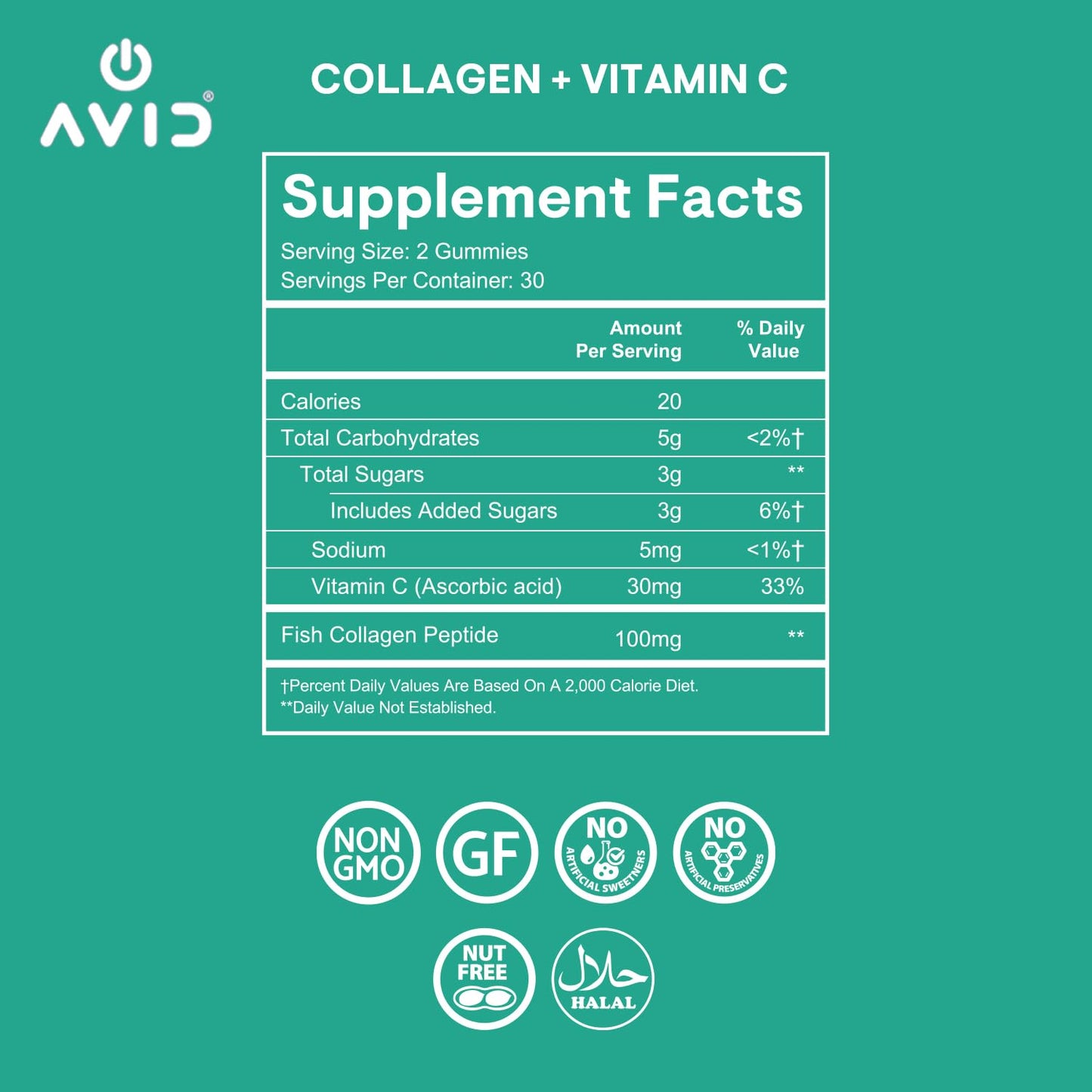 Avid Playboy Collagen Supplements for Women, Vitamin C Gummies, Joints, 60 Count