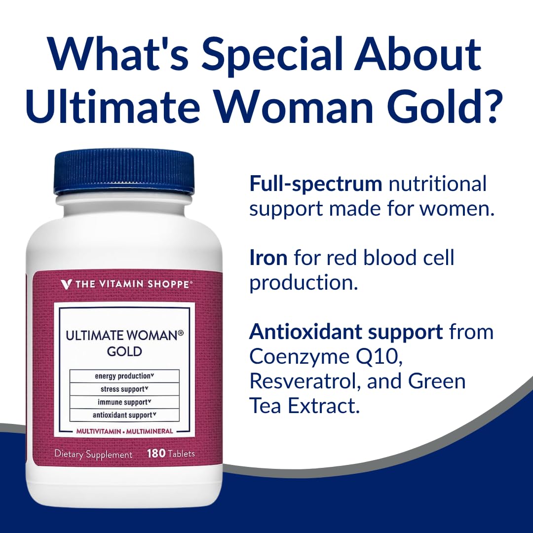 The Vitamin Shoppe Ultimate Woman's Gold Multivitamin, 180 Tablets