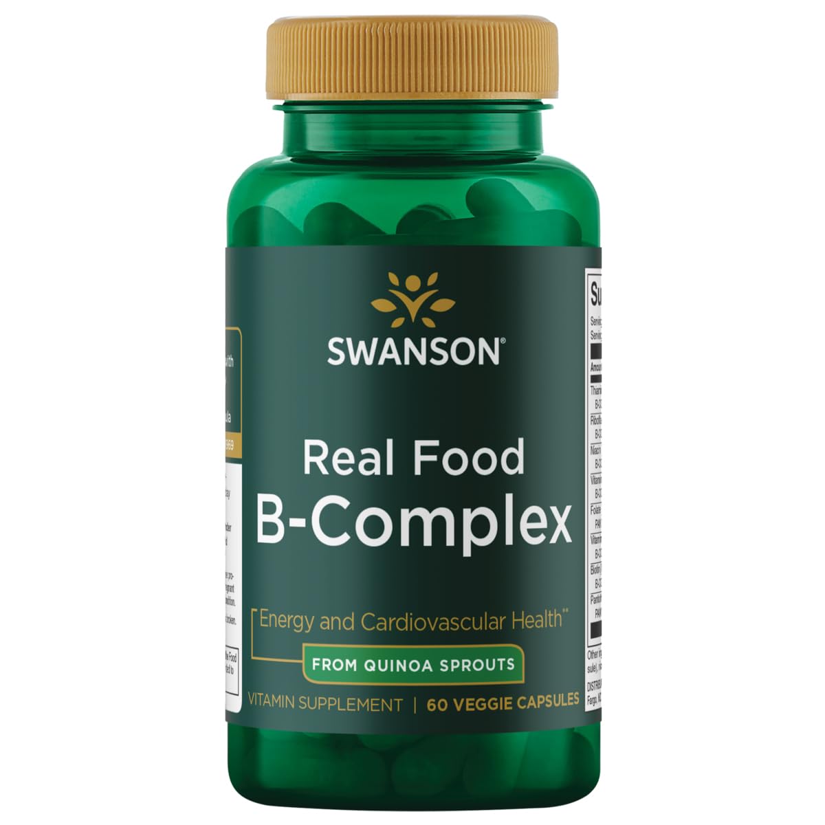 Swanson Real Food Vitamin B-Complex 60 Capsules