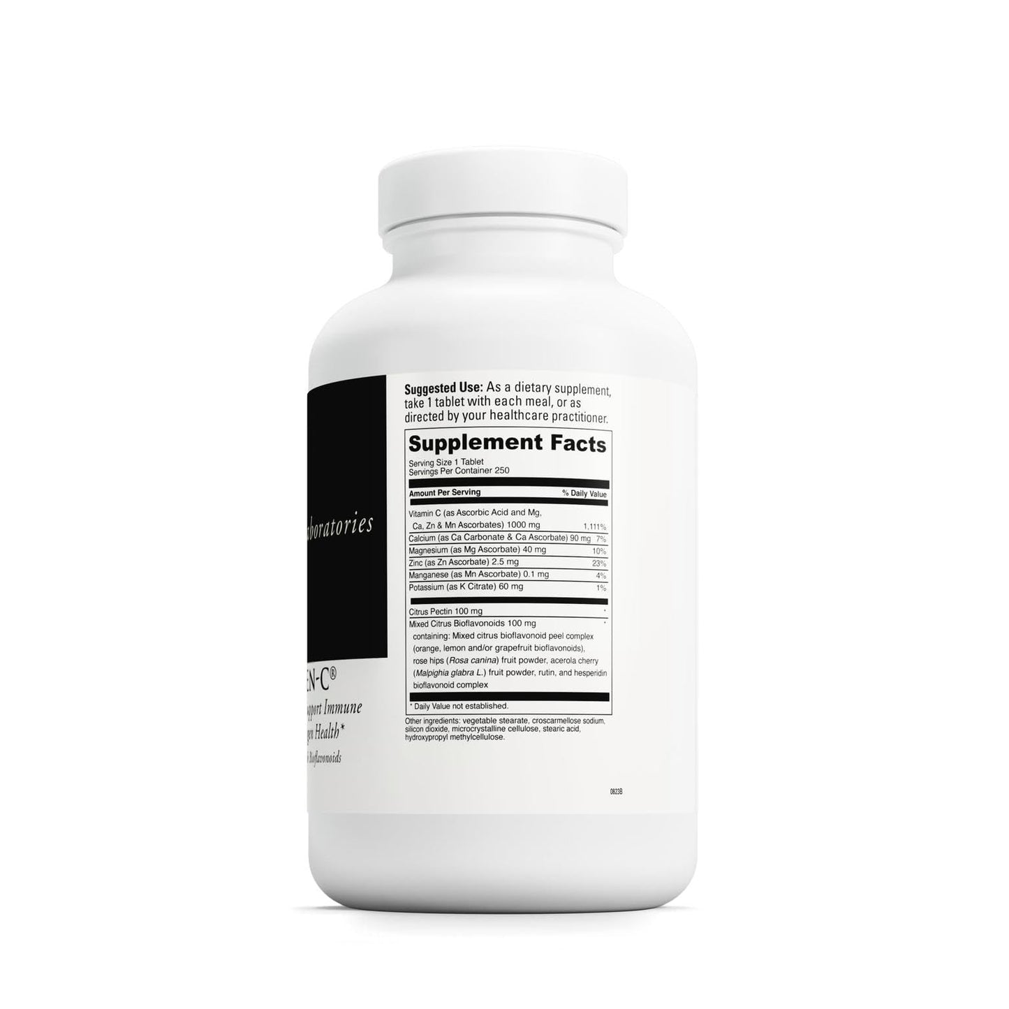 DAVINCI Poten-C Immune Support & Collagen Health, Vitamin C, Calcium, Magnesium, Zinc, Potassium, Manganese & Bioflavonoids, Vegetarian, Gluten-Free, 250 Tablets